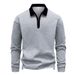 Herren-Sweatshirt mit Reißverschluss – Koreanisch inspirierter Oversize-Pullover mit Stehkragen (Schwarz/Marineblau/Beige/Grau)_voghion.com