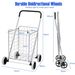 Folding Shopping Cart Portable Utility Grocery Versatile Rolling Cart 83L Basket_voghion.com