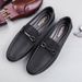 Men's Casual Leather Shoes Soft-soled Lazy Loafers Men's Shoes Doudou Shoes_voghion.com