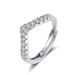 Live V-Shaped Simple Guardian Zircon Moissanite Light Luxury Adjustable Stackable Ring For Women_voghion.com