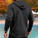 Men’S Slim-Fit Mid-Length Hooded Trench Coat – Lightweight Polyester Casual Windbreaker For Fall (Multiple Colors & Sizes)_voghion.com