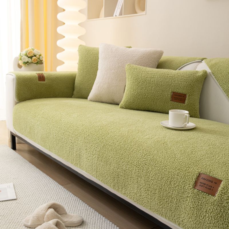 Unisex new winter lambskin sofa cushion non slip plush cushion simple modern sofa cover cloth towel_voghion.com