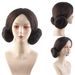 Star Wars Yksiosainen hiuspaketti Prinsessa Leia Cosplay Peruukki Ruskea Tuplakarkaistu Pallopää Halloween Peruukki_voghion.com