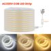 220V COB LED Streifen Lichter Flexible Licht Band Seil Lampe IP67 Wasserdicht UK Stecker_voghion.com