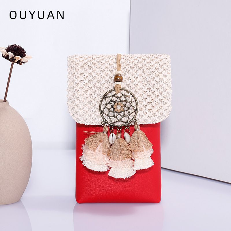 Grass Mobile Phone Nuovo Tessuto Spalla Shop Dream Net Tassel Borsa a Tracolla Niche Zero Portafoglio_voghion.com