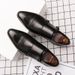 Fashion Buckle Casual Men's Business Formal Leather Pointed Monk Shoes 47 Extra Large Size 48_voghion.com