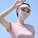 Schutz für Frauen, Schleier aus Eisseide mit Krempe, dünner Sonnenhut, atmungsaktive Abdeckung, Vollgesichtsmaske für den Sommer_voghion.com