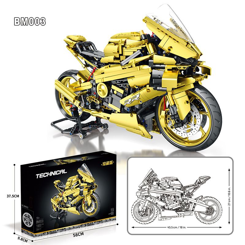 Juhang 85004 Original Motorcycle Chuanqi H2 Building Blocks Motorcycle Assembly Small Particle Model Boy Educational Toy_voghion.com