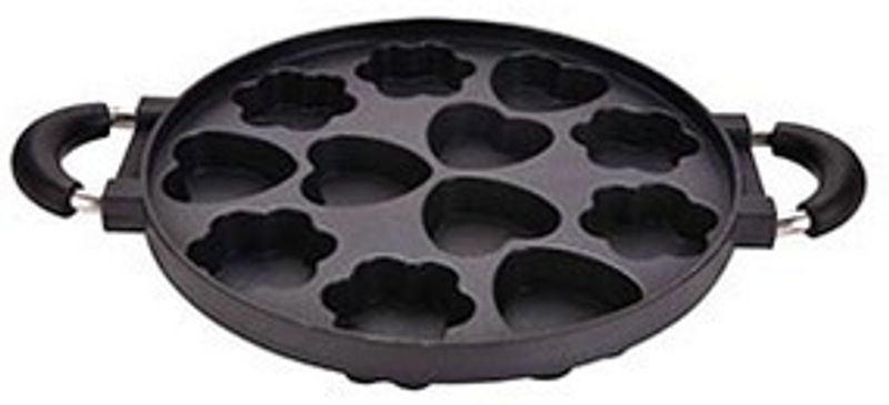 12 hole aluminum die-casting mold, flower center egg pot, non stick cake DIY mold_voghion.com