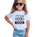 Kinderkleidung für Mädchen, kurzärmliges T-Shirt mit Buchstabenmuster, lässige Mode für Kinder_voghion.com