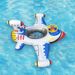 Kids Airplane Inflatable Swim Ring Thickened PVC Pool Float With Anti-Tip Design & Steering Wheel (Includes Repair Kit & Hand Pump)_voghion.com