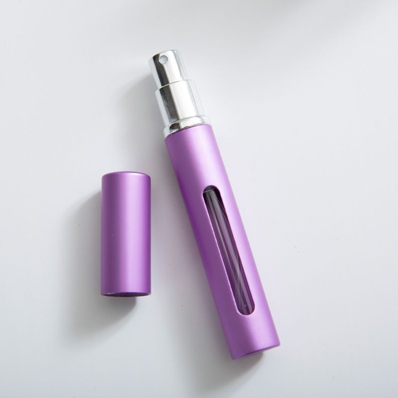 Spot 5ML Flat Head Window Perfume Bottle Slender Tube Spray Bottle Portable Aluminum Tube Fine Mist Bottle_voghion.com