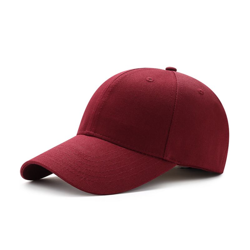 Unisex Solid color cotton hats for men and women spring and summer outdoor baseball hat shade hard top light plate cap_voghion.com