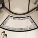Alfombra curva para baño, absorbente de diatomeas, de secado rápido, con forma de abanico_voghion.com