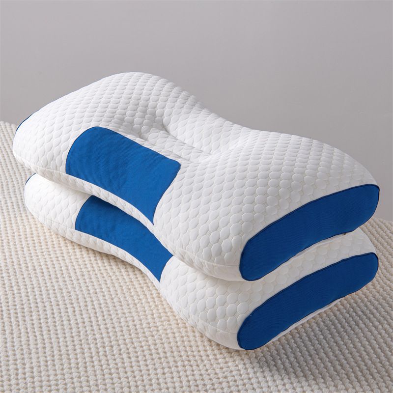 Breathable Knitted Pillow With Neck Support - Non-Sagging Memory Foam Core (Medium Firmness Home & Travel Use)_voghion.com