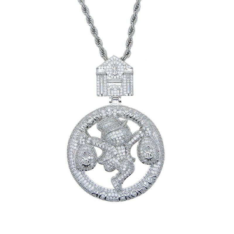 INS European And American Hip Hop New Money Bag Pendant Hiphop Fashion Accessories Trendy Men's Cuban Chain Necklace In_voghion.com