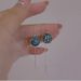 Starry Sky Fragment Diamond Round Colorful Blue Elf Playful Ear Thread Summer High-end 925 Silver Needle Earrings_voghion.com