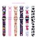 New product applicable iPhone silicone strap iwatch smart watch strap 8-character buckle silicone printed strap_voghion.com