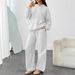 Completo con felpa oversize in pile e pantaloni jogger a gamba larga – Y2K Streetwear Loungewear (nero/bianco/beige, S-XXXL)_voghion.com