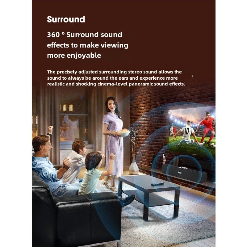 350BS Wired Desktop All-in-One Strip Sound Blaster Sound Bar Speaker, Laptop USB Bluetooth Speaker_voghion.com