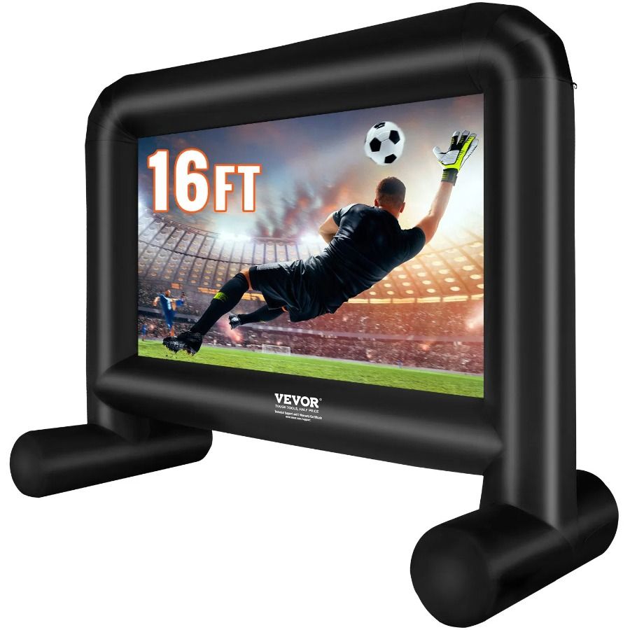 Con proiettore 16 Schermo soffiante per trasporto per gonfiabili e film FT Borsa Proiezione anteriore esterna Schermo gonfiabile da 192 pollici posteriore_voghion.com