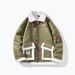 Herrenbekleidung Wintermantel Lockerer Mantel aus Lammplüsch-Baumwolle Jugendmantel mit mehreren Taschen Farblich passender verdickter Baumwollmantel_voghion.com