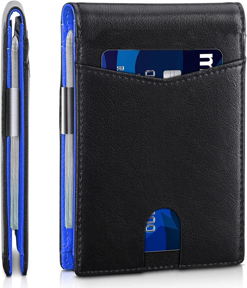 Card Bag Δερμάτινο αντικλεπτικό πινέλο Rfid Ανδρικό τζάκετ Card Baget Πορτοφόλι_voghion.com