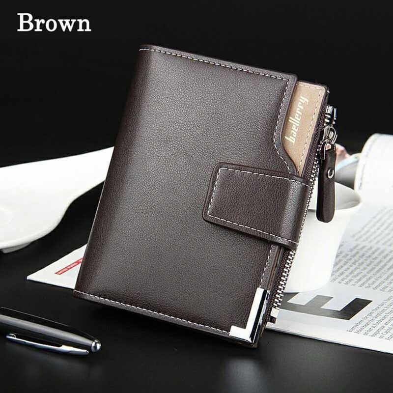 brand Wallet men leather men wallets purse short male clutch leather wallet mens money bag quality guarantee_voghion.com