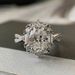 Luxurious Design Moissanite Oval Pigeon Egg Carat Diamond White Gold Cluster Zircon Ring For Women_voghion.com
