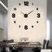 Luminous Diy Wall Clock Personalized Household Punch-free Decorative Wall Sticker Clock Acrylic Clock Simple Digital Wall Clock_voghion.com