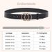 Suosdey Good Quality Soft Leather Ladies With Round Metal Buckle Two Rings Denim Belt For Women Width 3.3 Cm_voghion.com