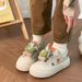 Women's Versatile Sneakers With Cute Plush Pendants, Thick Soled Large Size Women's Shoes, Soft Soles That Won't Tire Your Feet Casual Shoes_voghion.com