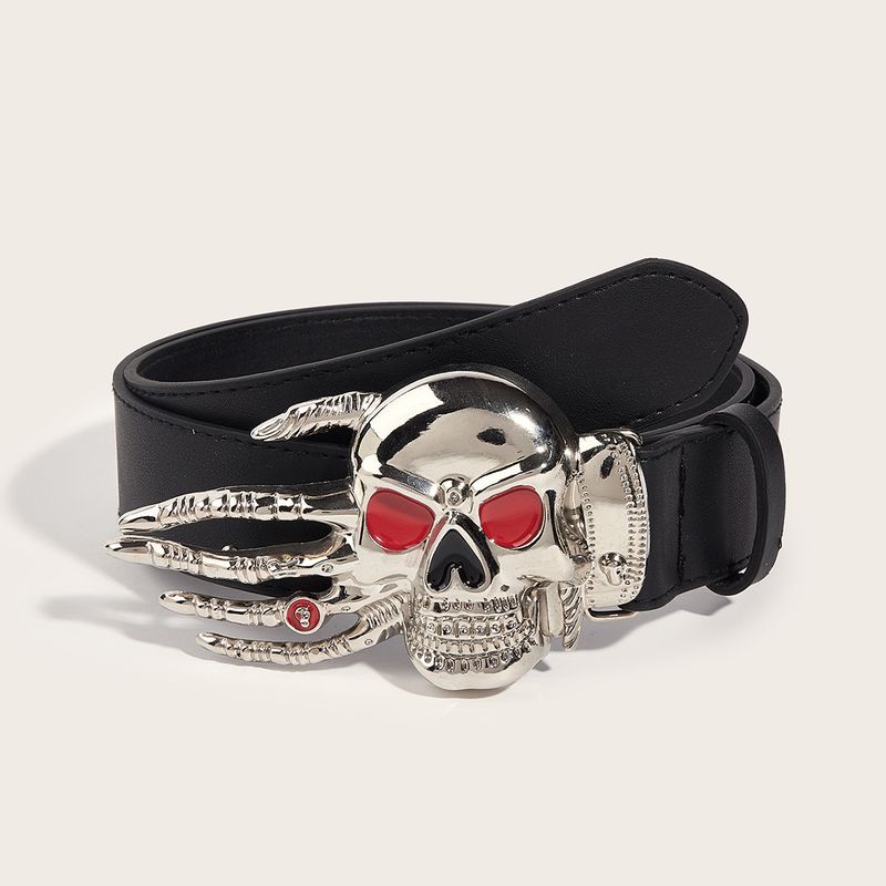 Ceinture décontractée à boutons de style punk pour jeunes, nouvelle tendance 2023_voghion.com