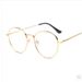 2021 New Literary Eyeglass Men's and Women's Korean Edition Trendy Metal Flat Mirror Myopia Glasses Frame 3246_voghion.com