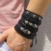 Mulsanne Leather Skull Multi-layer Bracelet For Men New Hip-hop Style Braided Jewelry_voghion.com