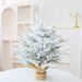 Albero di Natale artificiale in PE di alta qualità da 60 cm con 13 rami - Opzioni classiche verdi e innevate con/senza luci LED per decorazioni da tavolo_voghion.com