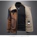 Herren-Winterbomberjacke mit Sherpa-Futter – Winddichte Polyestermischung, Slim Fit, stylisches Colorblocking (M-5XL, Dunkelbraun)_voghion.com