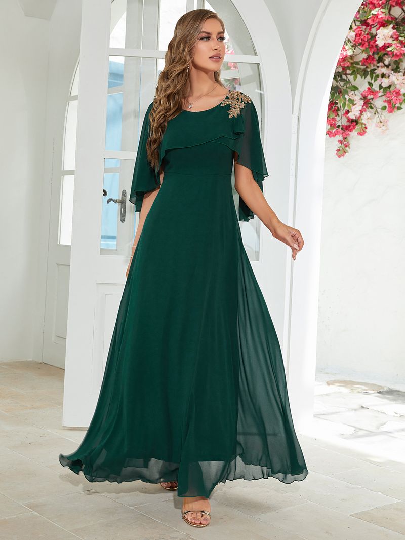 Daily party evening dress dress women's loose chiffon bridesmaid dress long temperament dress_voghion.com