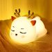 Soft Silicone Deer Night Light - Touch Control, Dimmable Nursery Lamp For Baby Kids Room_voghion.com