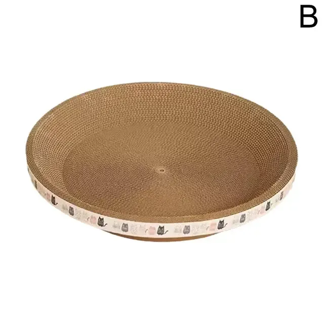 Cat Scratcher Cardboard Oval Cat Scratch Pad Bowl Nest For Indoor Cats Grinding Claw Round Cat Scratching Board_voghion.com