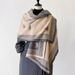 Autumn and winter classic solid color sailboat print double-sided two tone women's  cashmere warm scarf simple_voghion.com