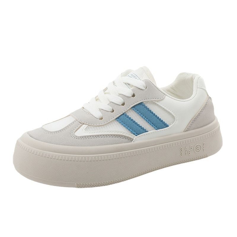 Z887 New New Spring Summer Breathable Casual Color Block Sneakers Thick Sole Women's Shoes Height Increasing Round Toe_voghion.com