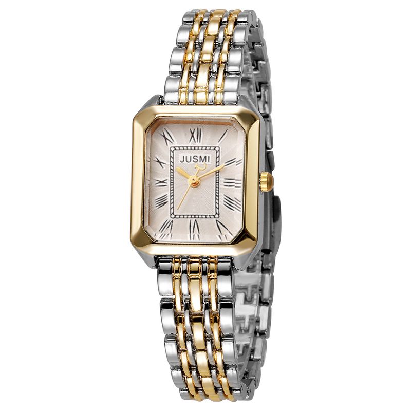 Orologio da donna al quarzo con quadrante piccolo quadrato e design raffinato, in acciaio inossidabile_voghion.com