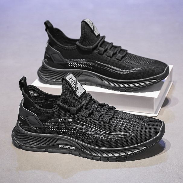 Atmungsaktive Strick-Freizeit-Sneaker für Herren mit rutschfester, weicher Sohle, leichte Mesh-Sommerschuhe für bequemen Gehkomfort, dünne Mesh-Freizeitschuhe_voghion.com