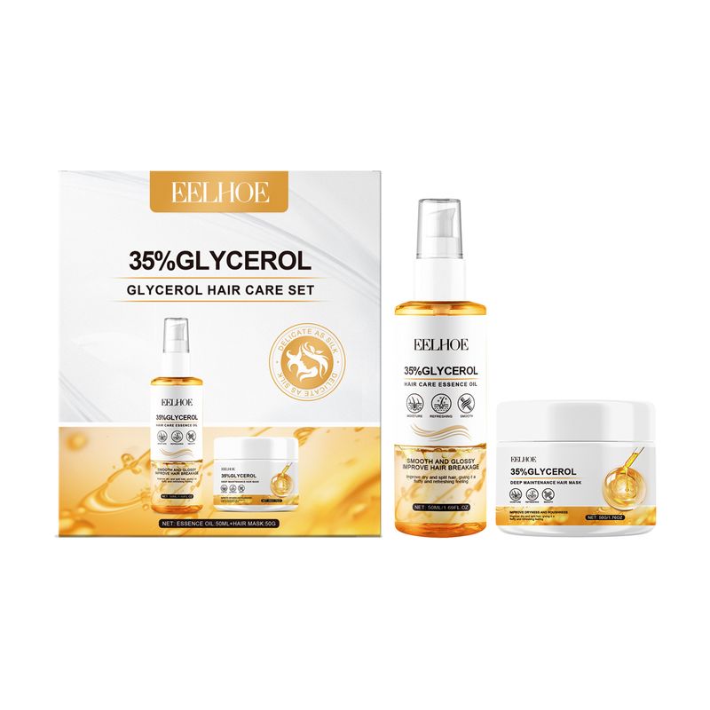 EELHOE Glycerin Nourishing Hair Care Kit, Repair Dry Frizzy Hair Care Moisturizing Moisturizing Kit_voghion.com
