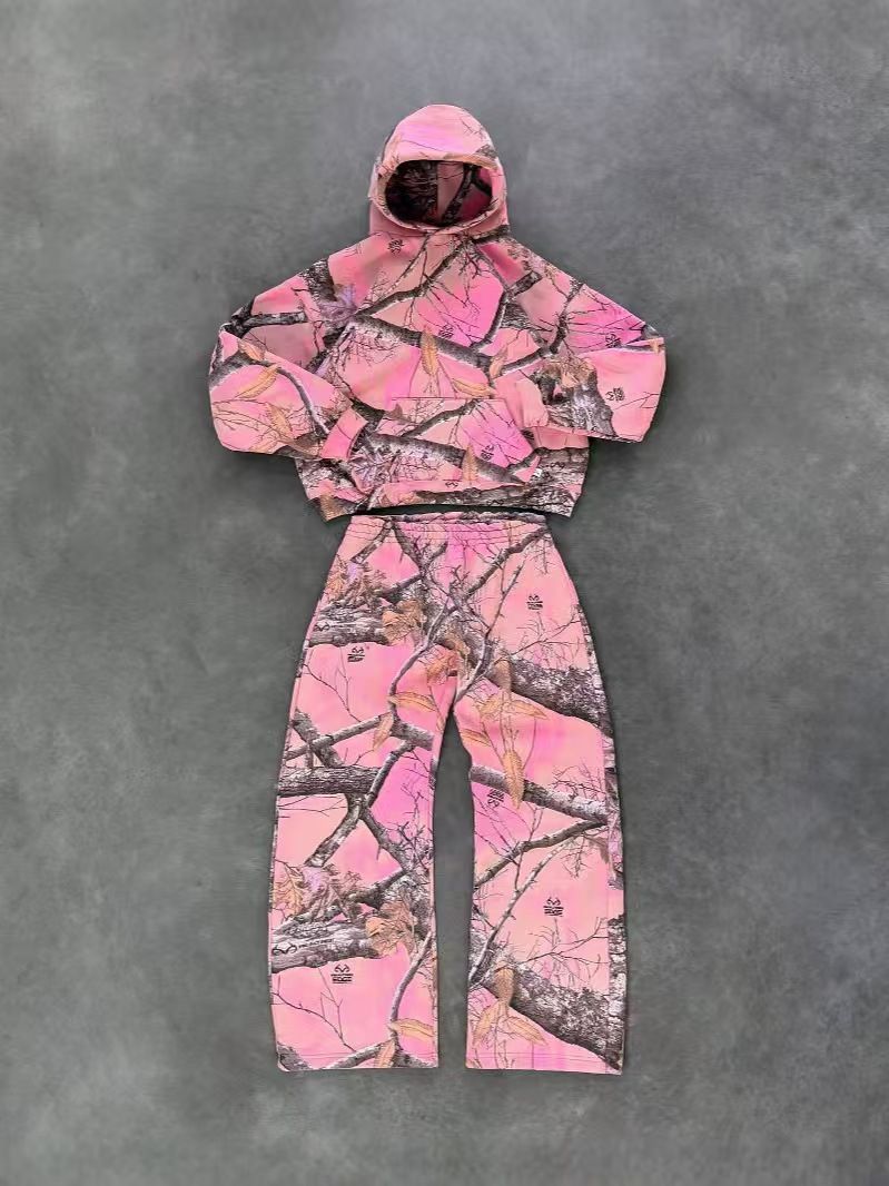 Men's Zip-Up Hoodie & Joggers Set, 3D Print Streetwear, Oversized Fit, Long Sleeve, Polyester, Black/Grey/Blue_voghion.com