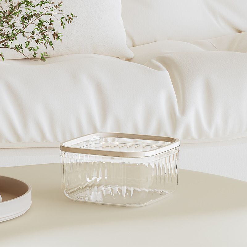 Papelera de escritorio transparente, ligera y de lujo para el hogar, con tapa, estilo Instagram, de alta gama, para sala de estar, cocina, estilo nórdico, minibasura._voghion.com