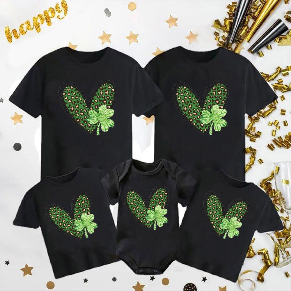 Tīras kokvilnas vecāku bērnu apģērbs ar īsām piedurknēm vienkrāsains, tukšs ģimenes apģērbs_voghion.com