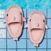 Boys Girls Cartoon Shark Lightweight Non-Slip Open Toe Slides For Summer_voghion.com