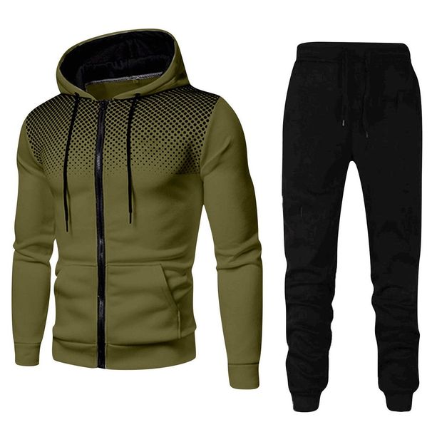 Set da uomo a maniche lunghe con cerniera e stampa a pois con velluto primaverile e autunnale, felpe con cappuccio sportive da donna, felpe e_voghion.com